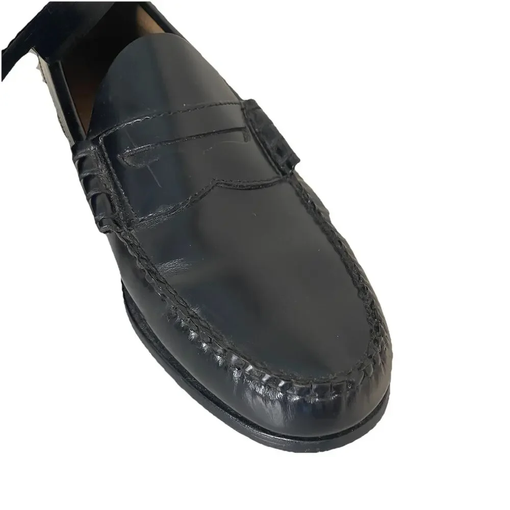 G.H. Bass & Co Black Leather Penny Loafers Men’s 10 D Weejuns Dress Shoes Preppy